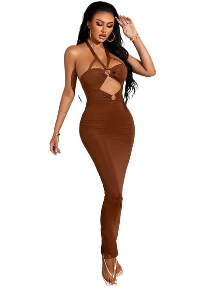 sxy cut out o-ring halter neck backless bodycon dress k6l6#, Black;gray
sxy cut out o-ring halter neck backless bodycon dress k6l6#, Black;gray