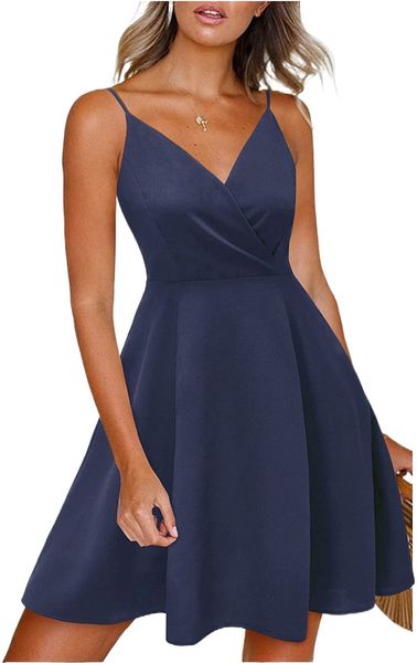 women's v neck summer swing beach mini dress side pockets adjustable spaghetti strap sundress v2vc#, Black;gray
women's v neck summer swing beach mini dress side pockets adjustable spaghetti strap sundress v2vc#, Black;gray