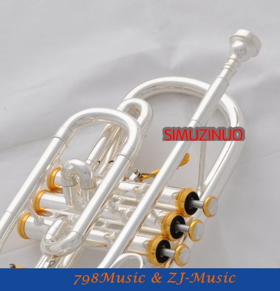 professional silver plated cornet horn b-flat double triggers trumpet with case
professional silver plated cornet horn b-flat double triggers trumpet with case