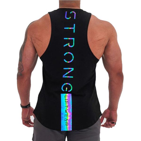 men' tank luminous gyms clothing mens bodybuilding reflective cotton sleeveless vest sweatshirt fitness workout sportswear, White;black
men' tank luminous gyms clothing mens bodybuilding reflective cotton sleeveless vest sweatshirt fitness workout sportswear, White;black