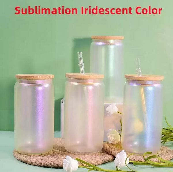 ups 16oz sublimation iridescent glass can tumblers rainbow glass shimmer beer tumbler frosted drinking glasses with bamboo lid and reusable
ups 16oz sublimation iridescent glass can tumblers rainbow glass shimmer beer tumbler frosted drinking glasses with bamboo lid and reusable