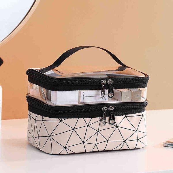 double-layer cosmetic bag box lattice portable women's makeup artist multifunctional storage for washing and makeup 220625
double-layer cosmetic bag box lattice portable women's makeup artist multifunctional storage for washing and makeup 220625