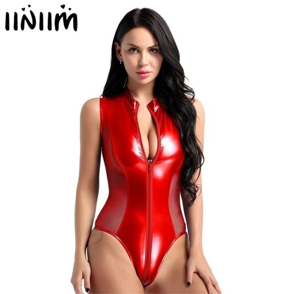 womens femme shiny night clubwear high cut bodysuit catsuit sheer mesh splice zipper open crotch thong bodysuit costumes y200401, Black;white
womens femme shiny night clubwear high cut bodysuit catsuit sheer mesh splice zipper open crotch thong bodysuit costumes y200401, Black;white
