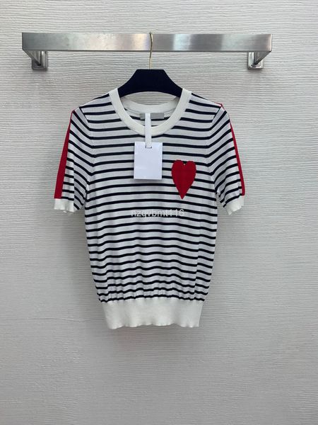 women's knits & tees spring love stripe contrast crew neck pullover short sleeve t-shirt top, White
women's knits & tees spring love stripe contrast crew neck pullover short sleeve t-shirt top, White
