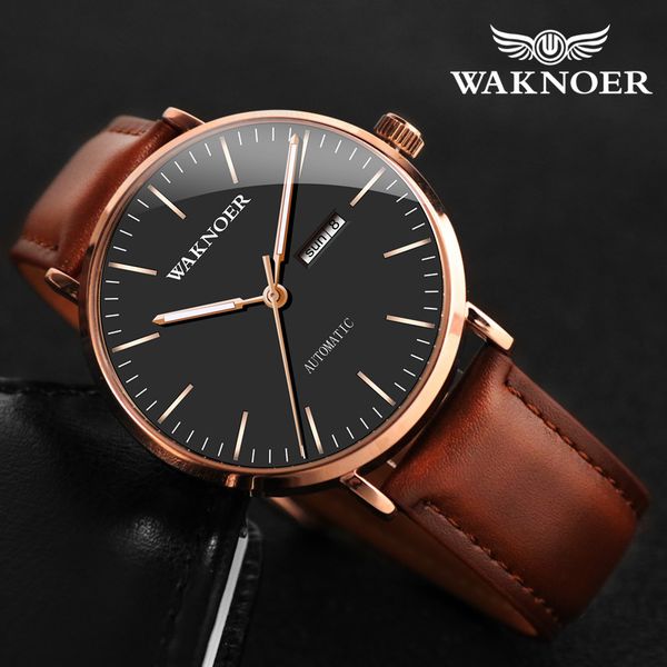 waknoer luminous men automatic mechanical sports watches automaticbrand luxury wristwatches simple design mens leather reloj, Slivery;brown
waknoer luminous men automatic mechanical sports watches automaticbrand luxury wristwatches simple design mens leather reloj, Slivery;brown