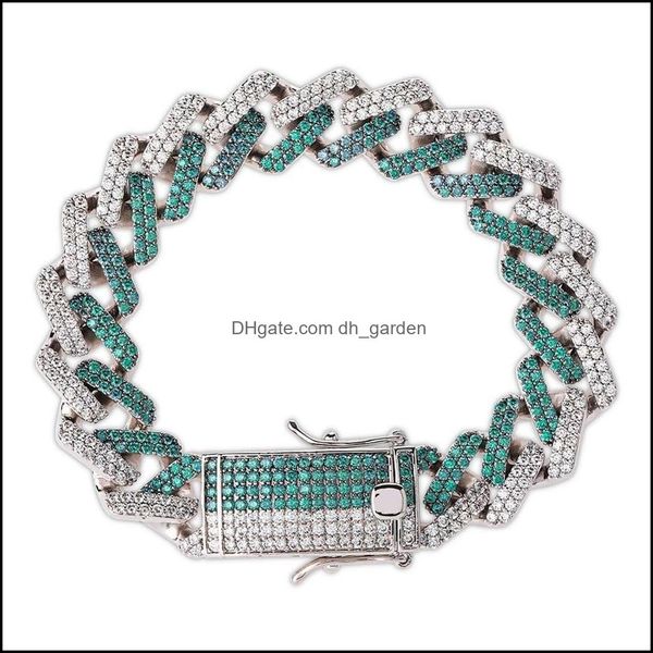bangle bracelets jewelry 14mm green white cz zircon bling ice out rhombus cuban miami curb link chain for men rapper drop delivery 2021 4uyh, Black
bangle bracelets jewelry 14mm green white cz zircon bling ice out rhombus cuban miami curb link chain for men rapper drop delivery 2021 4uyh, Black