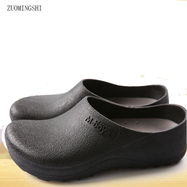 new super chef shoes non skid shoes for kitchen safety shoes, Black;red