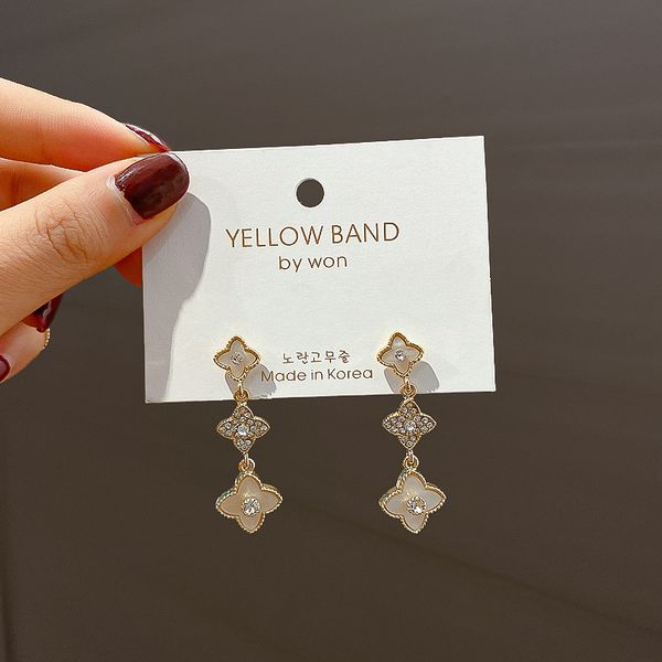 925 silver needle lucky flower earrings for women korean graceful online influencer long tassel earrings elegant new eardrop, Golden
925 silver needle lucky flower earrings for women korean graceful online influencer long tassel earrings elegant new eardrop, Golden