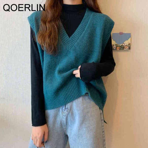 basic thick crop sweater vest pullover women autumn winter casual sleeveless waistcoat female chic vest sweater jumpers knit 210412, White;black
basic thick crop sweater vest pullover women autumn winter casual sleeveless waistcoat female chic vest sweater jumpers knit 210412, White;black