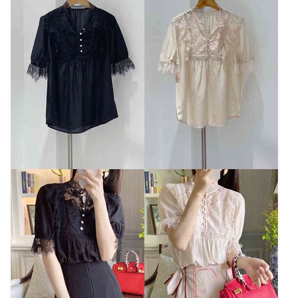 women's polos p320465kk guest d's exquisite and small water-soluble eyelash lace silk t-shirt, White
women's polos p320465kk guest d's exquisite and small water-soluble eyelash lace silk t-shirt, White