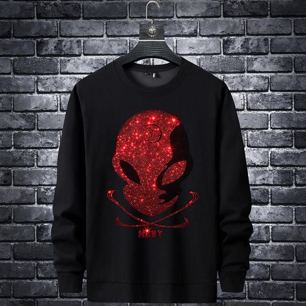 men's hoodies & sweatshirts designer spring and autumn sweater long sleeve ins drill spirit guy fashion personality trend net red same, Black
men's hoodies & sweatshirts designer spring and autumn sweater long sleeve ins drill spirit guy fashion personality trend net red same, Black