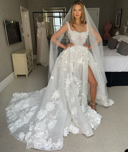 white sparkly ball gown wedding dresses spaghetti straps lace tulle applique 3d flowers sequins beads brides gown floor length high side spl
white sparkly ball gown wedding dresses spaghetti straps lace tulle applique 3d flowers sequins beads brides gown floor length high side spl
