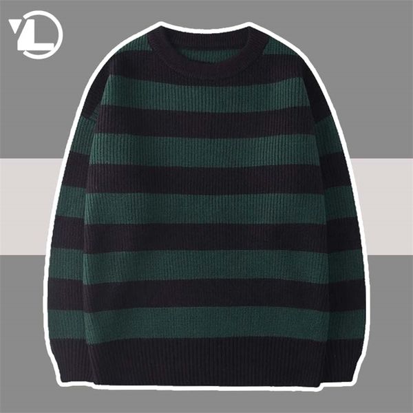 men s sweaters striped knitted sweater men women vintage tate langdon loose swea 220823, White;black
men s sweaters striped knitted sweater men women vintage tate langdon loose swea 220823, White;black