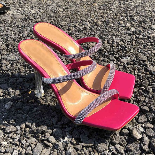 sandals women's shoes square head crystal thin heel one-sided belt sandals. wear versatile rose red large women's outside, Black
sandals women's shoes square head crystal thin heel one-sided belt sandals. wear versatile rose red large women's outside, Black
