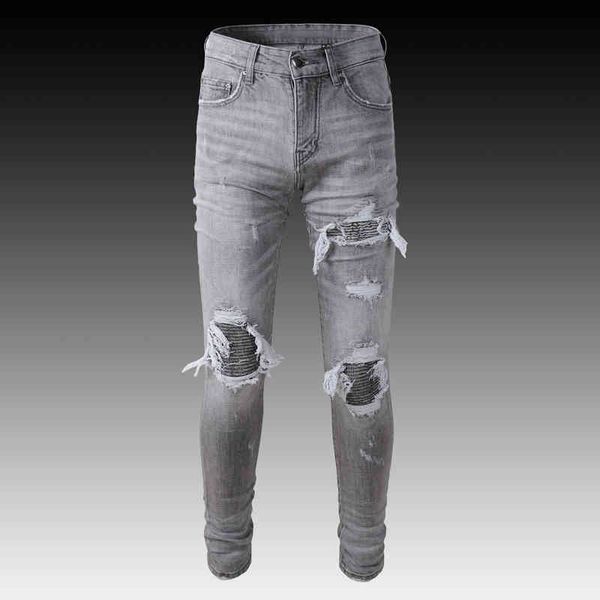 men's jeans high street fashion knee hole jeans men's spring and summer washing brand straight slim legged pants yerd, Blue
men's jeans high street fashion knee hole jeans men's spring and summer washing brand straight slim legged pants yerd, Blue