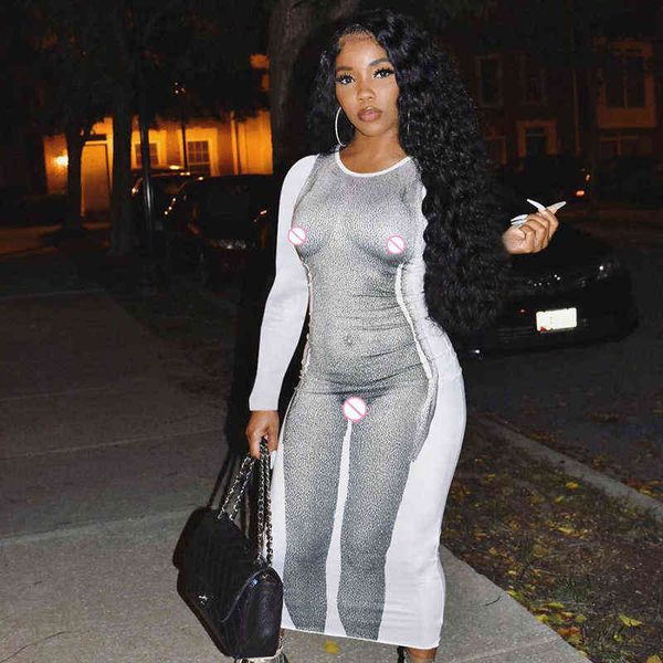 2022 women body print party style straight skirt aesthetic long sleeve female clubwear dresses unique maxi dress l220714, Black;gray
2022 women body print party style straight skirt aesthetic long sleeve female clubwear dresses unique maxi dress l220714, Black;gray