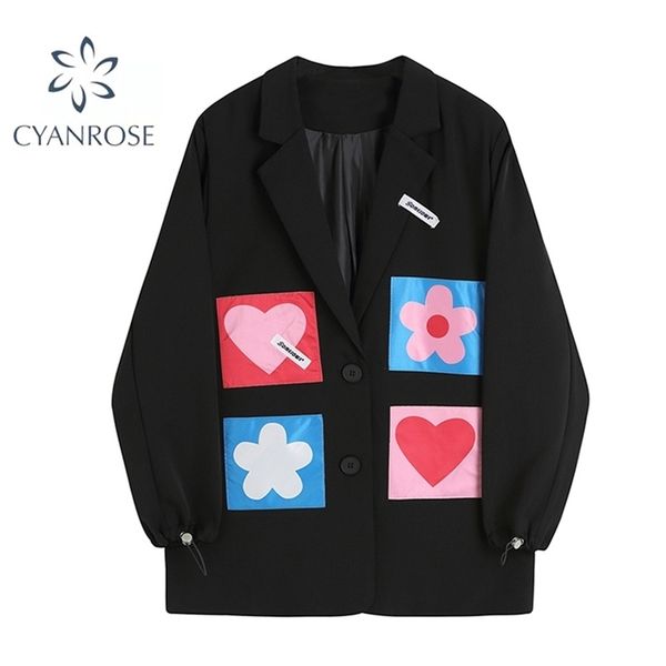 women print blazers autumn fashion floral single breasted coat vintage long sleeve pockets female outerwear chic 220513, White;black
women print blazers autumn fashion floral single breasted coat vintage long sleeve pockets female outerwear chic 220513, White;black