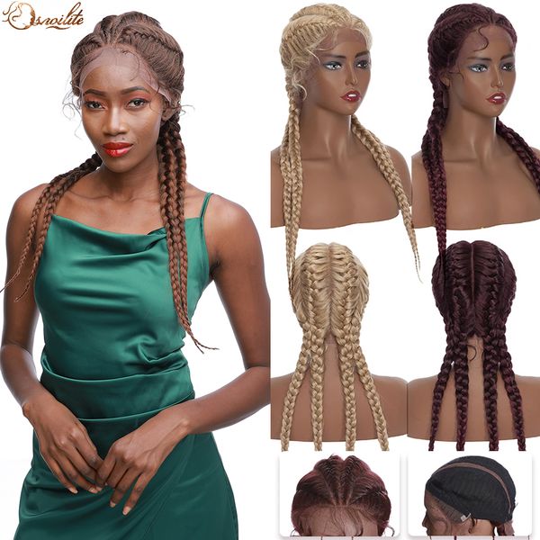 costume accessories synthetic long t part lace wig box black braided wig twist 4 dutch braids wig with baby hair for black women, Silver
costume accessories synthetic long t part lace wig box black braided wig twist 4 dutch braids wig with baby hair for black women, Silver