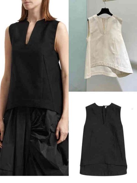 women's t-shirt jil summer arrival woman khaki sleeveless curved hem tank runway niche designs czp8, White
women's t-shirt jil summer arrival woman khaki sleeveless curved hem tank runway niche designs czp8, White