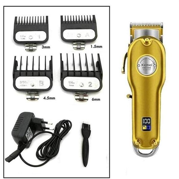 epacket kemei km-1986 all-metal barber professional hair clipper cutter electric cordless hair trimmer gold and silver cutting mac264i
epacket kemei km-1986 all-metal barber professional hair clipper cutter electric cordless hair trimmer gold and silver cutting mac264i