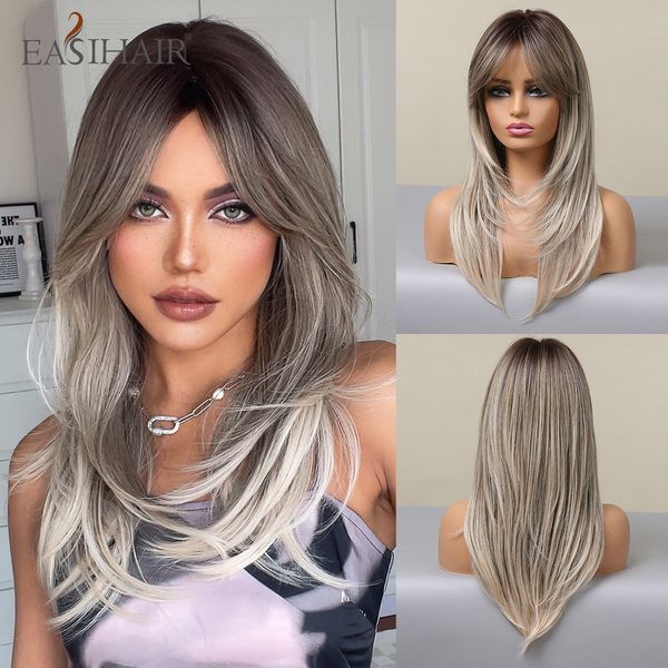 lx brand brown blonde ombre layered synthetic wigs for women natural hair wigs with bangs daily cute cosplay wig heat resistantfactory direc, Black
lx brand brown blonde ombre layered synthetic wigs for women natural hair wigs with bangs daily cute cosplay wig heat resistantfactory direc, Black