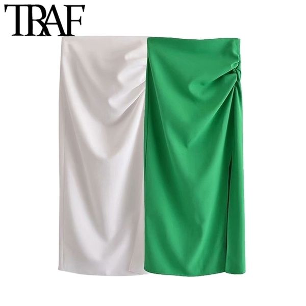 traf women chic fashion pleated slit hem midi pencil skirt vintage high waist back zipper female skirts mujer 220813, Black
traf women chic fashion pleated slit hem midi pencil skirt vintage high waist back zipper female skirts mujer 220813, Black