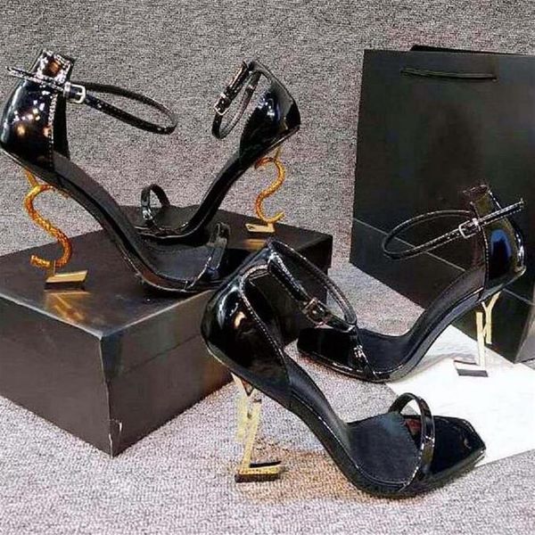 luxury designer yy paris metal letters sandals women dress shoes fashion genuine leather sl open toe high heels bridal weddin2904, Black
luxury designer yy paris metal letters sandals women dress shoes fashion genuine leather sl open toe high heels bridal weddin2904, Black