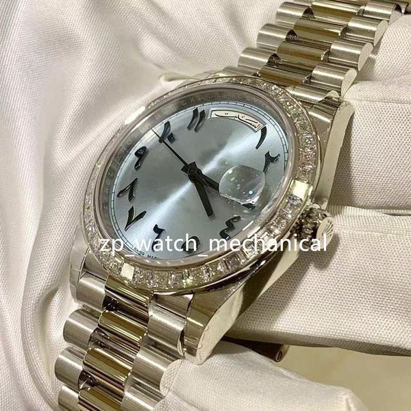 zp factory luxury men's watch 228396 limited edition 40mm day-date diamond set arabic dial fashion men's waterproof custom watches, Slivery;brown
zp factory luxury men's watch 228396 limited edition 40mm day-date diamond set arabic dial fashion men's waterproof custom watches, Slivery;brown