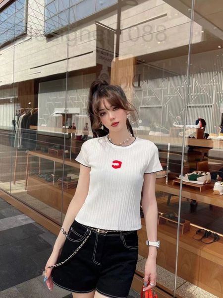 women's sweaters designer ch22 summer new medieval slim round neck short sleeved sweater dij9, White;black
women's sweaters designer ch22 summer new medieval slim round neck short sleeved sweater dij9, White;black