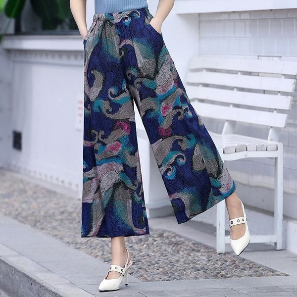 womens summer casual retro print bohemian wide leg pants high waist wide legs trousers elastic waist beach holiday pants y200114, Black;white
womens summer casual retro print bohemian wide leg pants high waist wide legs trousers elastic waist beach holiday pants y200114, Black;white