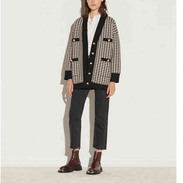 women's knits & tees french s family autumn and winter college style oversize loose thousand bird lattice small fragrance coat knitted, White
women's knits & tees french s family autumn and winter college style oversize loose thousand bird lattice small fragrance coat knitted, White