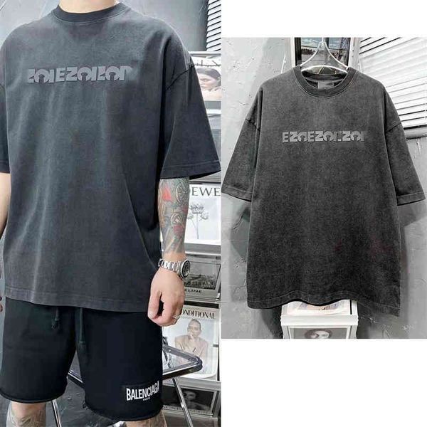men's t-shirts summer b home washing used silica gel t-shirt is the same for men and women, White;black
men's t-shirts summer b home washing used silica gel t-shirt is the same for men and women, White;black