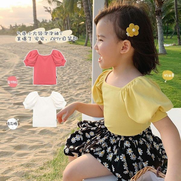 girls childrens clothing square neck puff sleeve t-shirt summer thin baby loose fashion p6232, Blue
girls childrens clothing square neck puff sleeve t-shirt summer thin baby loose fashion p6232, Blue
