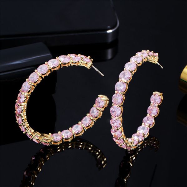 aaa cubic zirconia hoop earring designer for woman pink white cz 925 sterling silver post jewelry 18k gold circle copper earrings valentines, Golden;silver
aaa cubic zirconia hoop earring designer for woman pink white cz 925 sterling silver post jewelry 18k gold circle copper earrings valentines, Golden;silver