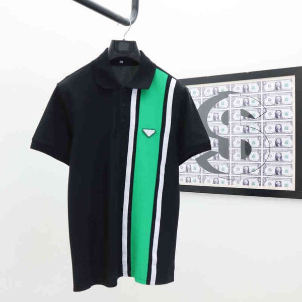 men's summer lapel t shirts luxury short sleeve classic designers polo t-shirt fashion brand splicing color triangle tees men women ca, White;black
men's summer lapel t shirts luxury short sleeve classic designers polo t-shirt fashion brand splicing color triangle tees men women ca, White;black