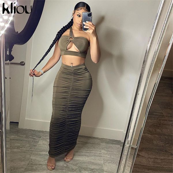 buckle hollow out sheath solid two pieces set for women sleeveless off shoulder elastic bandage female paertywear clothes, White
buckle hollow out sheath solid two pieces set for women sleeveless off shoulder elastic bandage female paertywear clothes, White