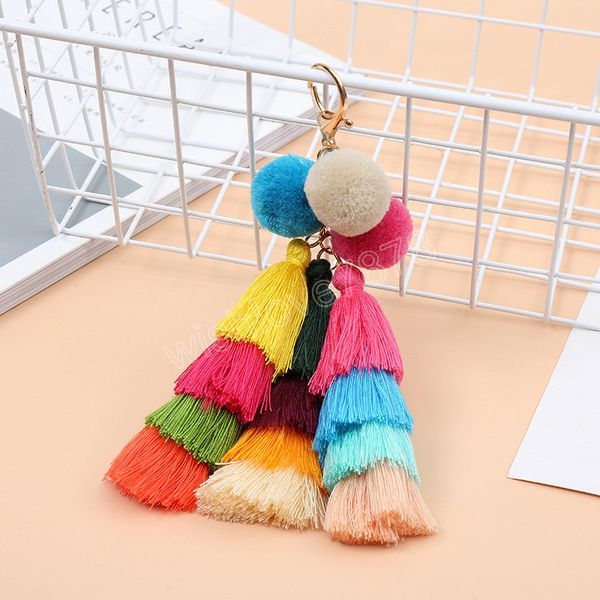 bohemian key chain rings bag pendant women accessories charm pompom keychain multicolor with tassels gift keyring holder, Slivery;golden
bohemian key chain rings bag pendant women accessories charm pompom keychain multicolor with tassels gift keyring holder, Slivery;golden