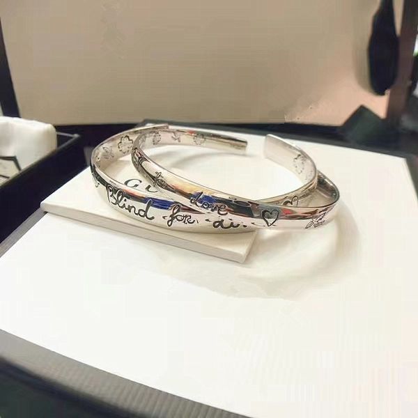 925 silver g letter blind for love bangles bracelet is suitable for men's and women's jewelry fashion simplicity accessories holid, Black
925 silver g letter blind for love bangles bracelet is suitable for men's and women's jewelry fashion simplicity accessories holid, Black