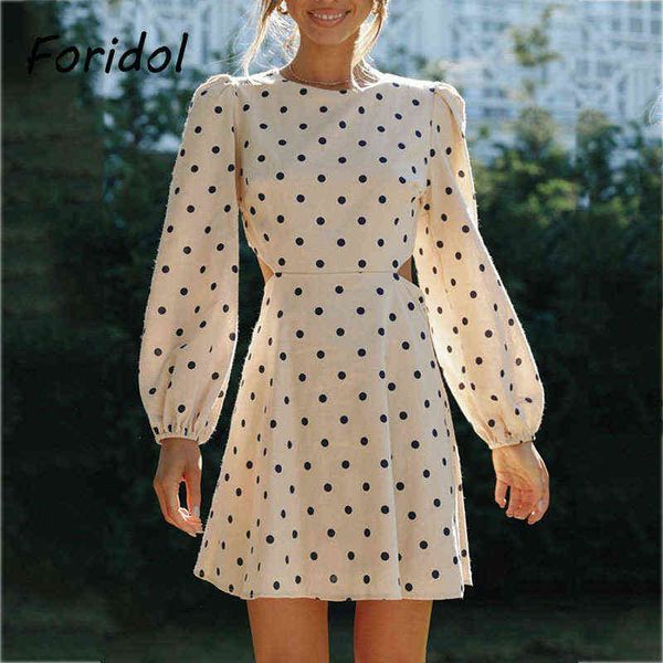 polka dot long sleeve beige autumn winter dress women backless vintage offce ladies short dress 2021party dress l220714, Black;gray
polka dot long sleeve beige autumn winter dress women backless vintage offce ladies short dress 2021party dress l220714, Black;gray