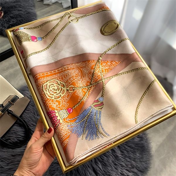 women 100% natural silk square scarf bufanda headscarf large bandana pure neckerchief for ladies echarpe 110x110cm 220507, Blue;gray
women 100% natural silk square scarf bufanda headscarf large bandana pure neckerchief for ladies echarpe 110x110cm 220507, Blue;gray