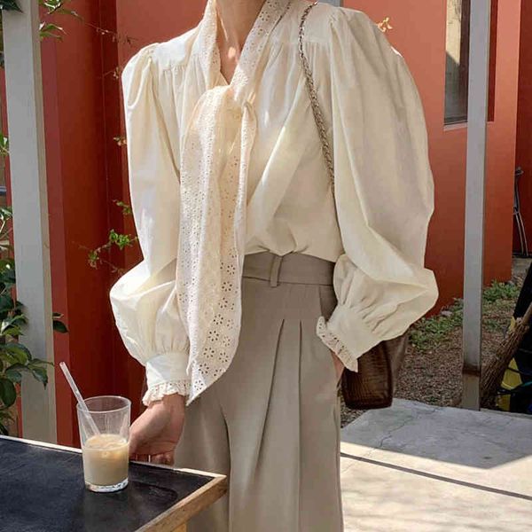 qoerlin hollow crochet bowtie loose lantern sleeve shirt fashion lace casual apricot elegant blouse button down clothing 210412, White
qoerlin hollow crochet bowtie loose lantern sleeve shirt fashion lace casual apricot elegant blouse button down clothing 210412, White