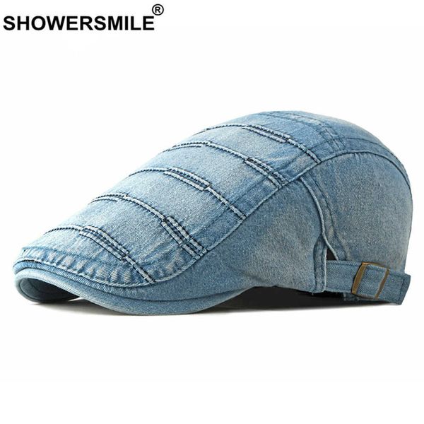 showersmile denim women men flat cap light blue spring summer adjustable retro beret femme blue ivy hat, Blue;gray
showersmile denim women men flat cap light blue spring summer adjustable retro beret femme blue ivy hat, Blue;gray
