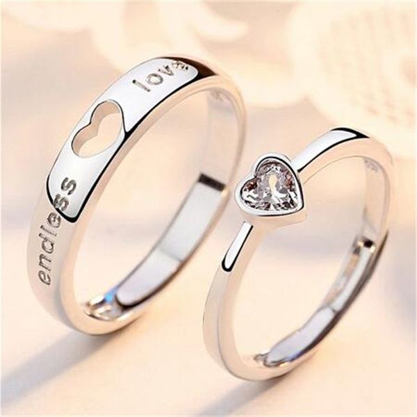 band rings 2pcs/sets zircon heart matching couple rings set forever endless love wedding ring for women men charm valentine's day jewel, Silver
band rings 2pcs/sets zircon heart matching couple rings set forever endless love wedding ring for women men charm valentine's day jewel, Silver