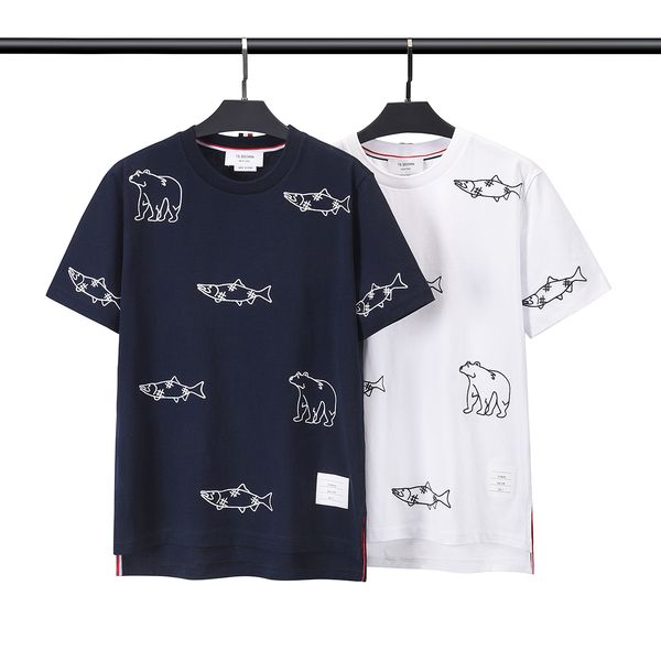 tb men's t-shirts summer new casual cotton animal embroidery short sleeves round neck slim fit women's classic split jacket #s-xxx, White;black
tb men's t-shirts summer new casual cotton animal embroidery short sleeves round neck slim fit women's classic split jacket #s-xxx, White;black