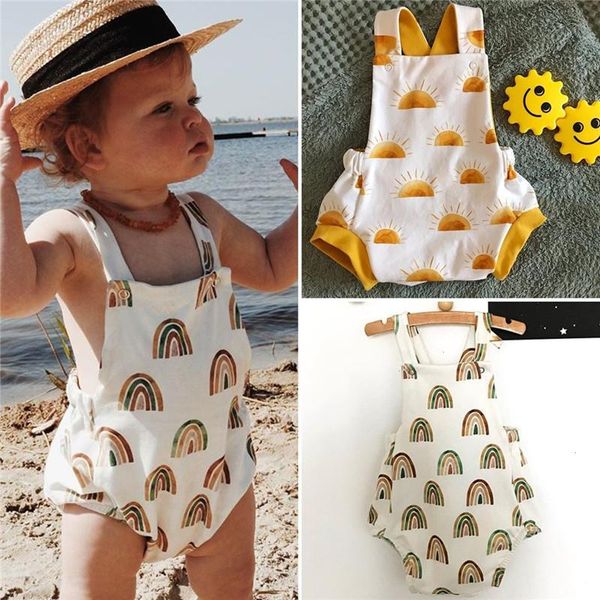 0-24m summer baby clothes sun rainbow print romper boy girl sleeveless cross strap jumpsuit for newborn playsuit, Blue
0-24m summer baby clothes sun rainbow print romper boy girl sleeveless cross strap jumpsuit for newborn playsuit, Blue