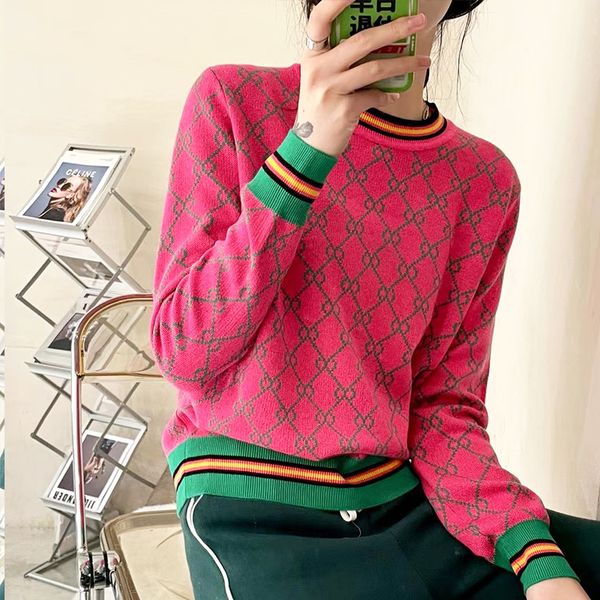 fashion designer rose oversized sweater 2022 spring autumn round neck wool blend plaid knitted pullover female swetaer jumper, White;black
fashion designer rose oversized sweater 2022 spring autumn round neck wool blend plaid knitted pullover female swetaer jumper, White;black