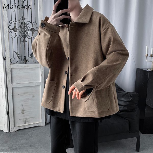 jackets men warm british style ulzzang college clothing handsome coat teens gentle popular stylish all-match streetwear t220716, Black;brown 
jackets men warm british style ulzzang college clothing handsome coat teens gentle popular stylish all-match streetwear t220716, Black;brown