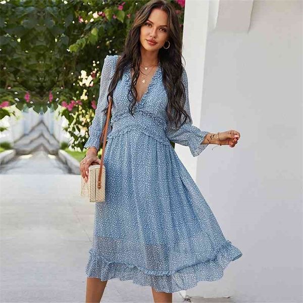 2021 spring new v neck print dress women casual butterfly sleeve high waist dress for women summer chiffon dress 210322, Black;gray
2021 spring new v neck print dress women casual butterfly sleeve high waist dress for women summer chiffon dress 210322, Black;gray