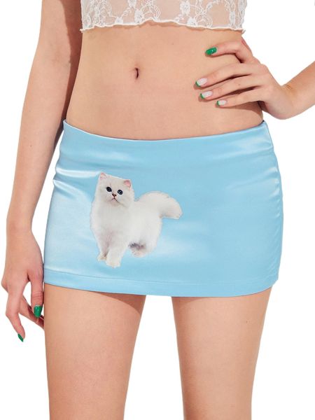 cat print satin skirt k8wq#, Black
cat print satin skirt k8wq#, Black