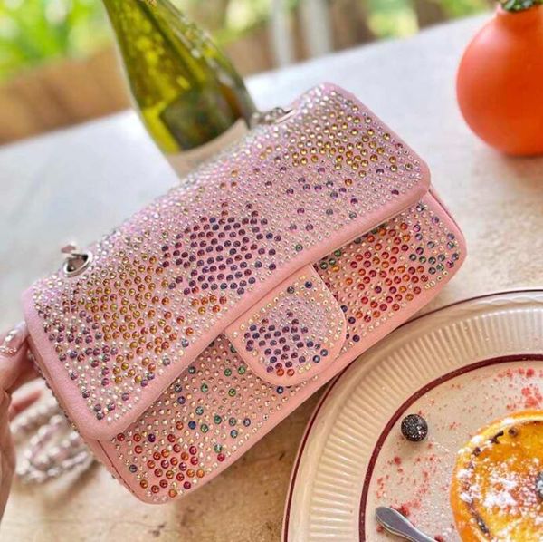 tz womens glitter multicolor strass designer bag pink calfskin diamonds crossbody bags silver-tone metal chain hardware shimmer rhinestone h
tz womens glitter multicolor strass designer bag pink calfskin diamonds crossbody bags silver-tone metal chain hardware shimmer rhinestone h